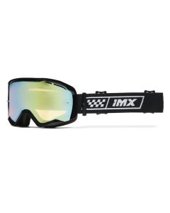 GOGLE IMX ENDURANCE RACE BLACK GLOSS/WHITE - SZYBA IRIDIUM GOLD + CLEAR (2 SZYBY W ZESTAWIE)