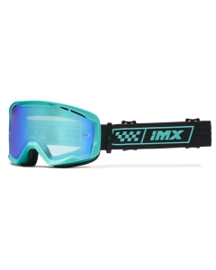 GOGLE IMX ENDURANCE RACE TURQUOISE MATT/ BLACK - SZYBA IRIDIUM GREEN + CLEAR (2 SZYBY W ZESTAWIE)