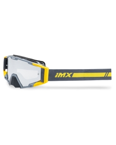 GOGLE IMX SAND GREY MATT/FLUO YELLOW - SZYBA SILVER IRIDIUM + CLEAR (2 SZYBY W ZESTAWIE)