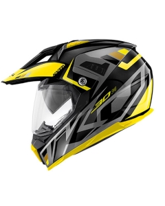 KAPPA 2022/01 KASK KV30 EVO GRAYER DUAL OFF ROAD Z SZYBĄ I BLENDĄ KOLOR CZARNY MAT/SZARY/ŻÓŁTY ROZM. XS/54 ( HOMOLOGACJA ECE 22R06 )