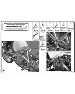 KAPPA GMOLE OSŁONY SILNIKA KAWASAKI KLR 650 CZARNE