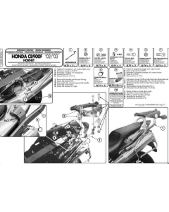 KAPPA STELAŻ KUFRA CENTRALNEGO HONDA CB 900 HORNET (02-07) ( BEZ PŁYTY )