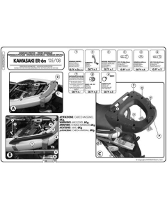 KAPPA STELAŻ KUFRA CENTRALNEGO KAWASAKI ER-6N / ER-6F 650 (05-08) ( BEZ PŁYTY )