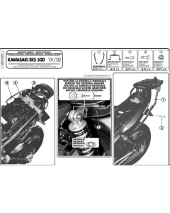 KAPPA STELAŻ KUFRA CENTRALNEGO KAWASAKI ER5 500 (01-07) ( BEZ PŁYTY )