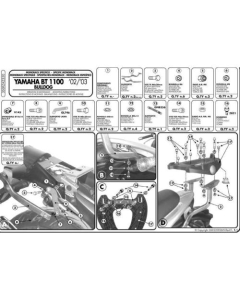 KAPPA STELAŻ KUFRA CENTRALNEGO YAMAHA BT 1100 BULLDOG (02-09) ( BEZ PŁYTY )