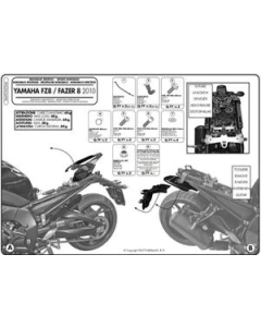 KAPPA STELAŻ KUFRA CENTRALNEGO YAMAHA FZ8 / FAZER 8 800 (10-15) ( BEZ PŁYTY )