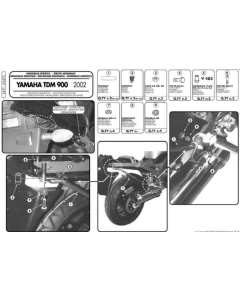 KAPPA STELAŻ KUFRA CENTRALNEGO YAMAHA TDM 900 (02-14) ( BEZ PŁYTY )