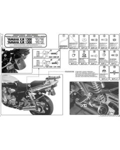 KAPPA STELAŻ KUFRA CENTRALNEGO YAMAHA XJR 1200 (95-98), XJR 1300 (98-02) ( BEZ PŁYTY )