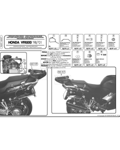 KAPPA STELAŻ KUFRÓW BOCZNYCH MONOKEY HONDA VFR 800 (98-01)