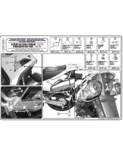 KAPPA STELAŻ KUFRÓW BOCZNYCH MONOKEY SUZUKI DL 1000 V-STROM (02-11), KAWASAKI KLV 1000 (04-09) - RÓWNIEŻ POD KUFRY MONOKEY RETRO-FIT K-VENTURE ALU ORAZ K'MISSION ALU