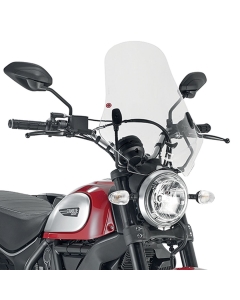 KAPPA SZYBA DUCATI Scrambler 400 (16-19), Scrambler Icon 800 (15-19) 48 X 43,5 CM PRZEZROCZYSTA - POTRZEBNE MOCOWANIE A7407A