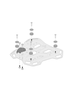 ZESTAW ADAPTERÓW DO ADVENTURE-RACK POD KUFER CENTRALNY TRAX SW-MOTECH BLACK